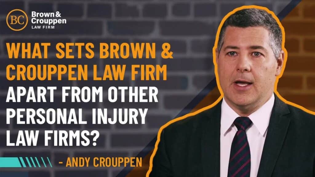 Attorney Andy Crouppen talking about the brown and crouppen law firm