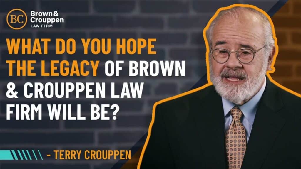 Attorney Terry Crouppen talking about the legacy of Brown and Crouppen Law Firm